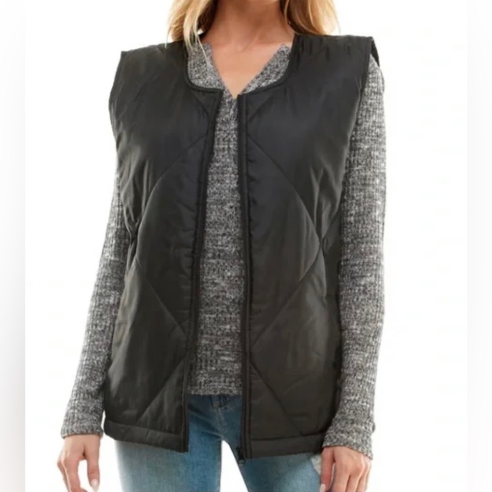 Socialite Black Puffer Vest